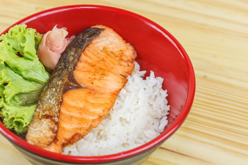 Traditional japanese food,  Snow fish grilled or Gindara Teriyak