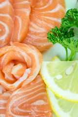 Fresh red salmon texture