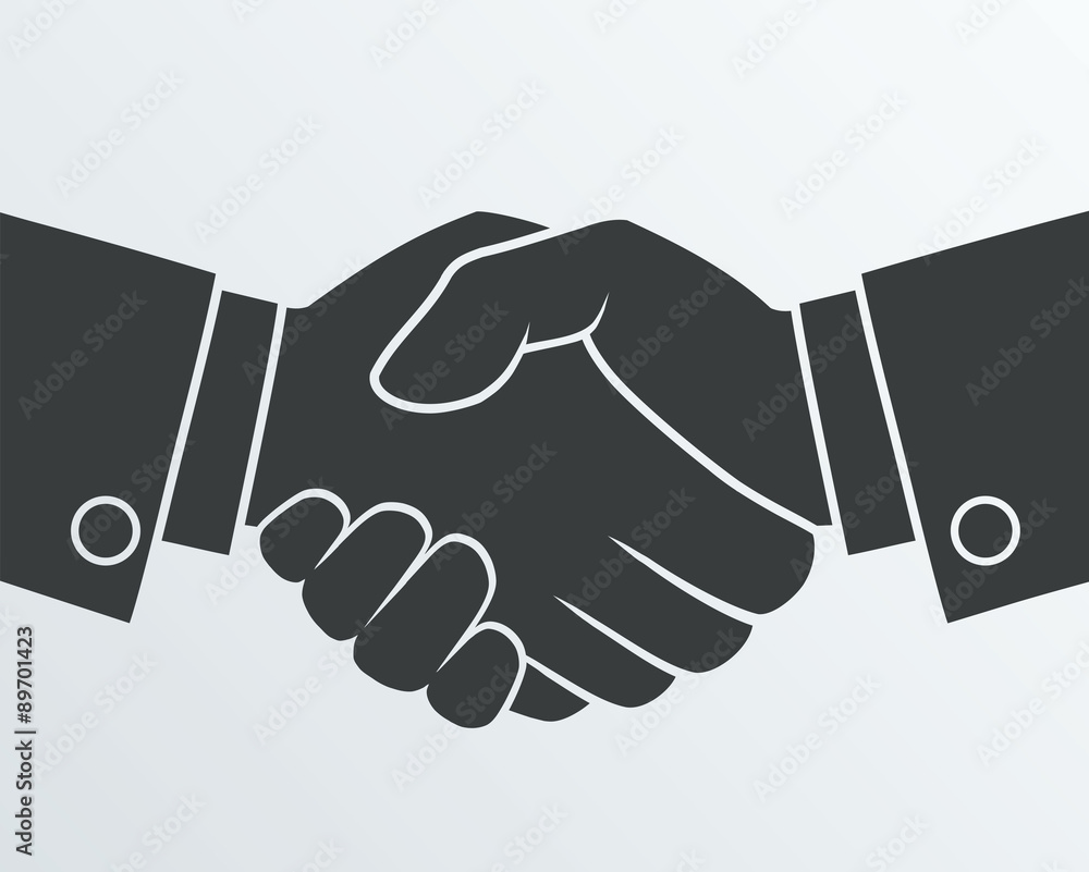 Wall mural vector icons handshake. background for business and finance