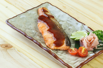 Traditional japanese food,  Snow fish grilled or Gindara Teriyak