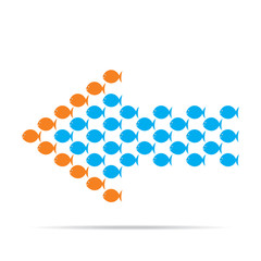 creative teamwork or leadership concept design vector