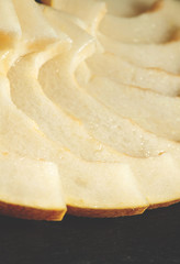Ripe melon on a dark background, selective focus