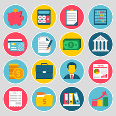 Accounting icons set