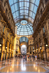 Naklejka premium Galeria Vittorio Emanuele II w Mediolanie