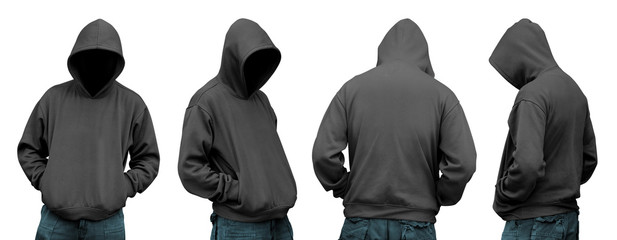 Set of man in hoodie - Powered by Adobe