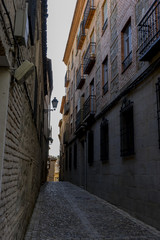 Tourism, streets of the city Toledo, medieval architecture and C