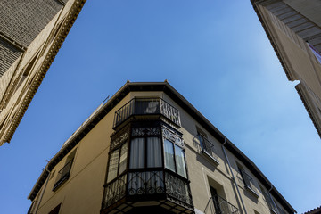 Fototapeta na wymiar Tourism, streets of the city Toledo, medieval architecture and C