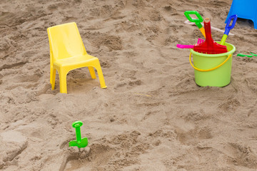 toys of kid for playing sand enjoy in playground