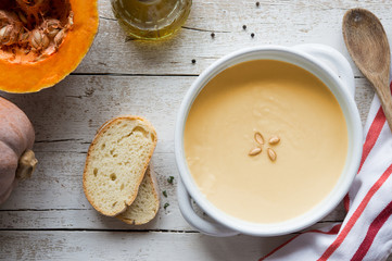 Hot pumpkin soup