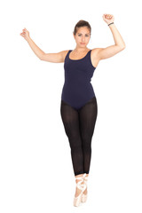 Beautiful woman doing different expressions in different sets of clothes: dancing © chris_b_paris