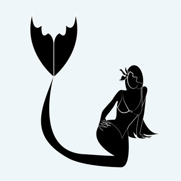 the silhouette mermaid