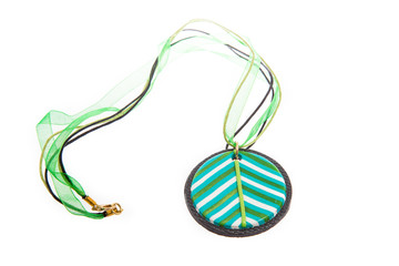 female necklace clay modeling