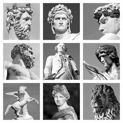 collection of renaissance sculptures from Florence, Italy