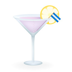 Cocktail Glass With A Flag Of Honduras