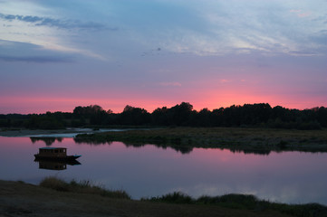 La Loire - Coucher de soleil - Juil. 2015