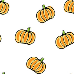 Seamless vector pumpkin pattern