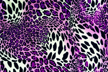 texture of print fabric stripes leopard for background