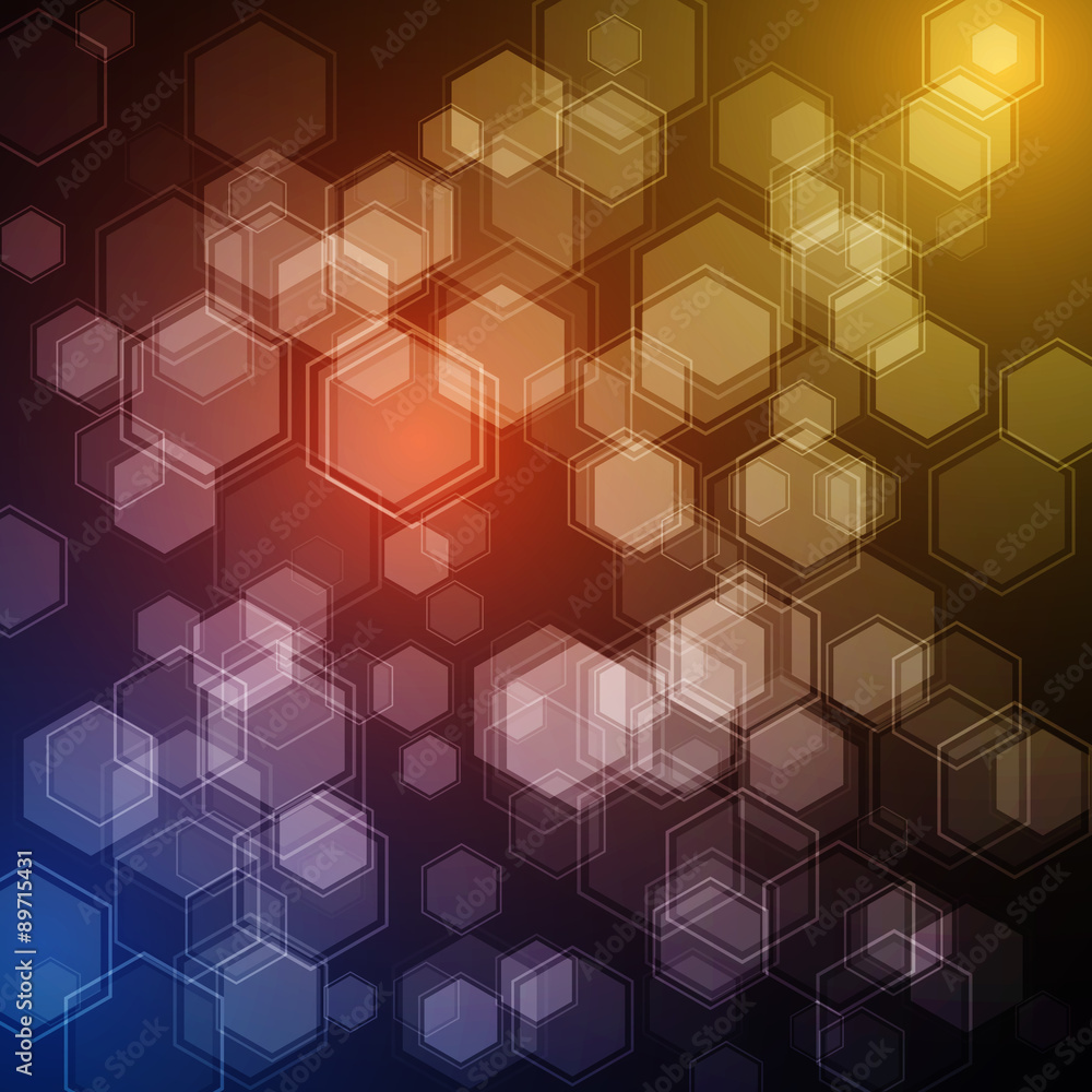 Poster vector background with hexagons.modern abstract design.
