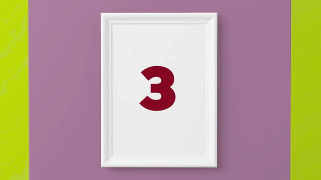 Countdown showing in photo frame, can use for any event opener