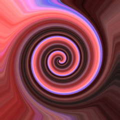 Abstract spiralling illustration in different shades of marsala color, pink and blue. Colors concept.