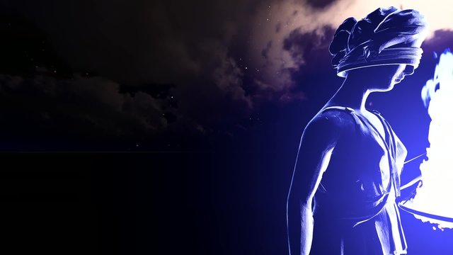 Lady Justice statue concept