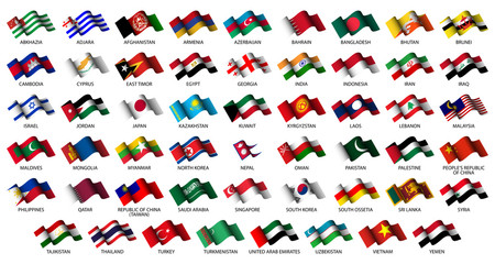 asian flags