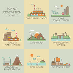 Power generation icons