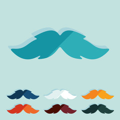 Flat design: mustache