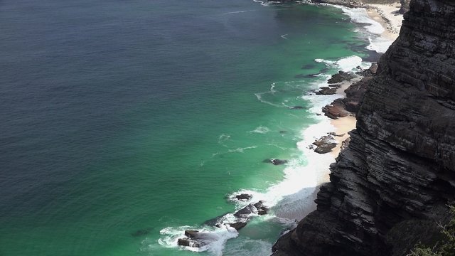 Cliff Coast 4k footage (at Cape Point, South Africa)
