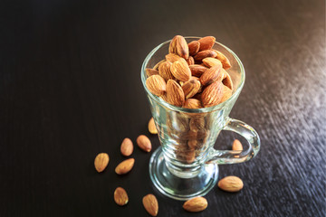 Almond in the glass