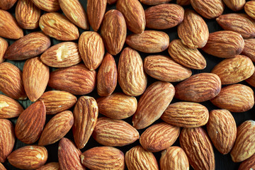 Texture of almonds, background