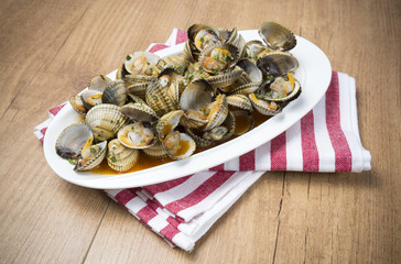 Berberechos a la marinera como tapa
