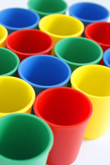 Eimer bunt cup farbig color colorful pot plastic