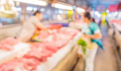 image of blur thailand market