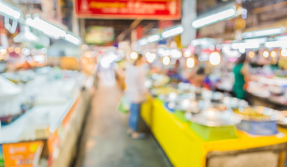 image of blur thailand market