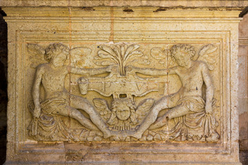Details of the Cathedral of the Incarnation in Almeria Spain