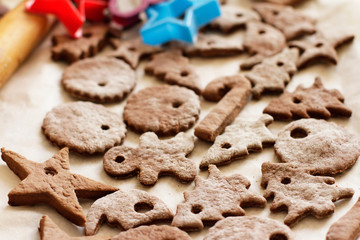 Preparing cookies for Christmas
