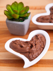 Homemade chocolate cream