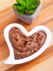 Homemade chocolate cream