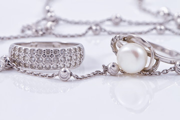 Fine silver rings and unusual silver chain