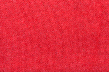 background from red woolen fabric