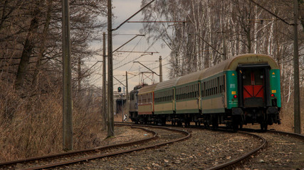 Naklejka na ściany i meble Pociąg Warszawska Kolej Dojazdowa