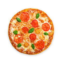 Delicious pizza with mozarella and tomatoes - Margherita