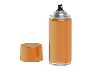 orange spray paint can