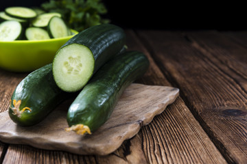 Heap of fresh Cucumbers
