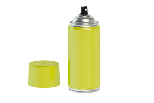 yellow spray paint can