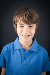 Handsome boy doing different expressions in different sets of clothes: love