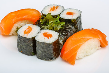 Sushi with salmon