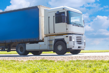 truck goes on highway