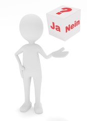 3D Männchen Entscheidung